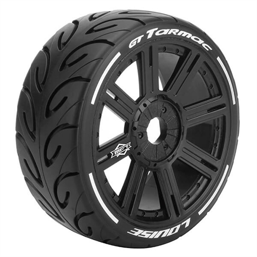 LOUISE RC GT-TARMAC 1/8 FR/RR SUPER SOFT HEX 17MM SPOKE/BLA